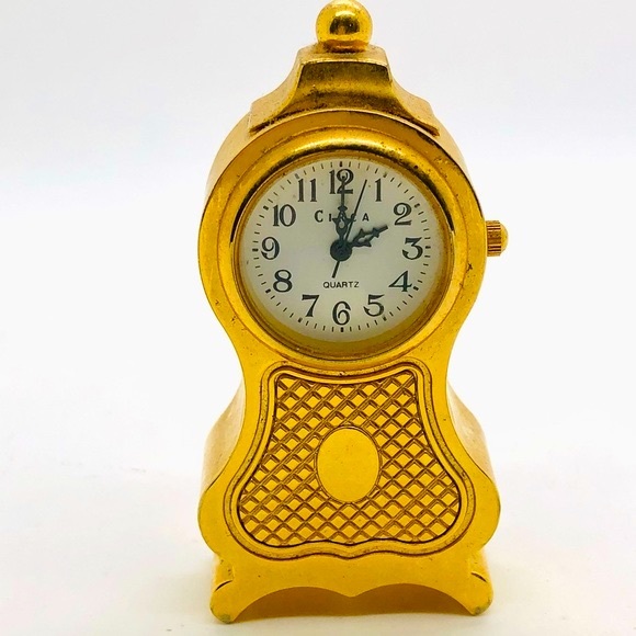 Small vintage brass miniature grandfather clock - Picture 9 of 9